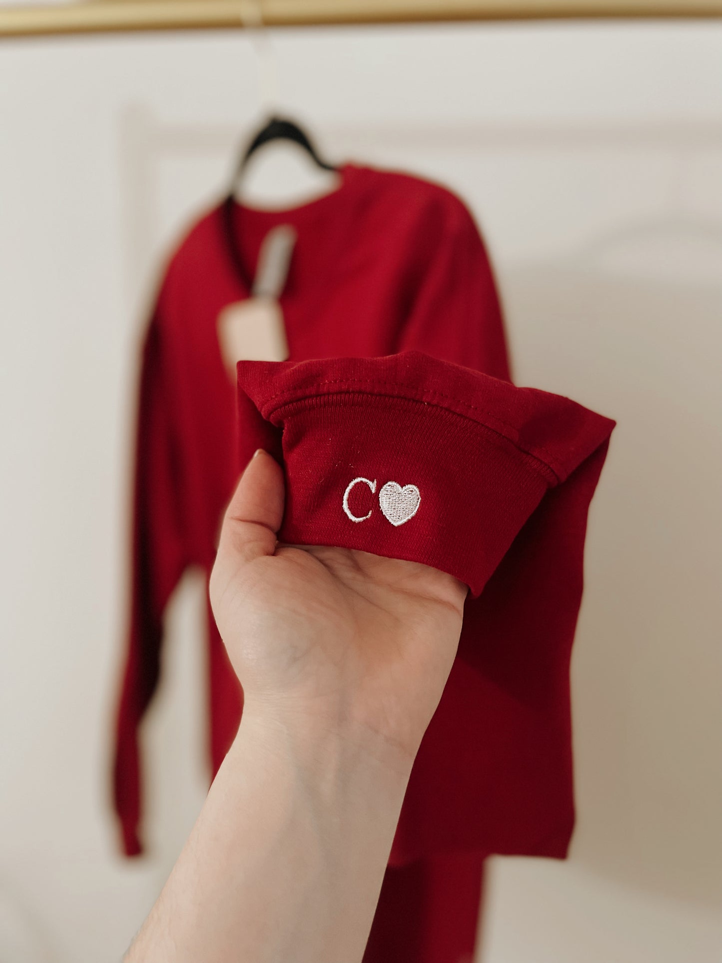 Cardinal red roman numerals sweatshirt