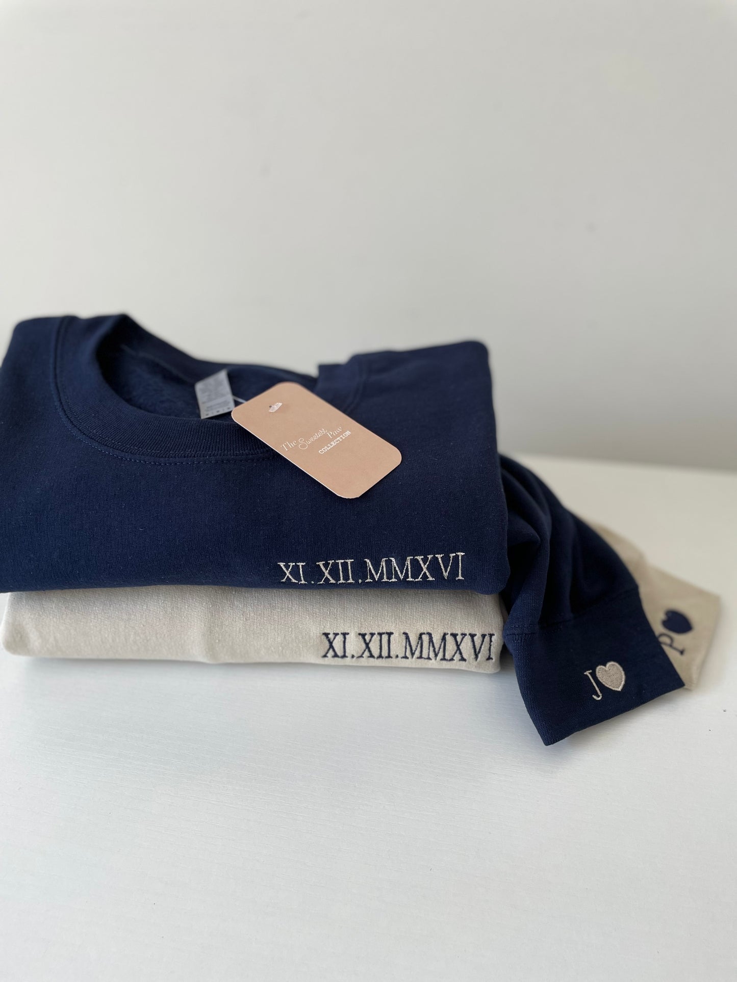 Blue roman numerals sweatshirt